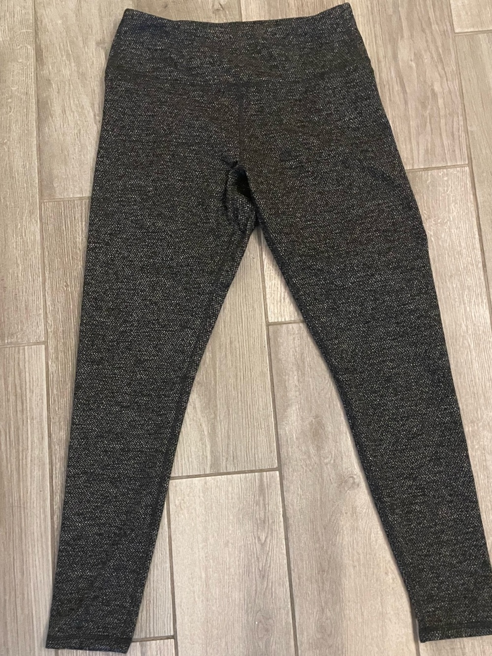 Kyodan Outdoor yoga leggings Sz M, gray with a brushed wool - type outer layer